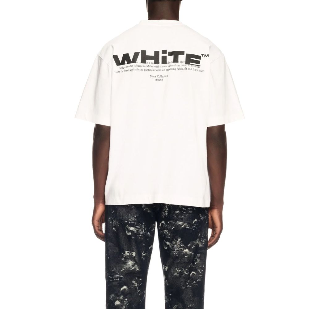 Off-White Baumwoll-T-Shirt in Weiß