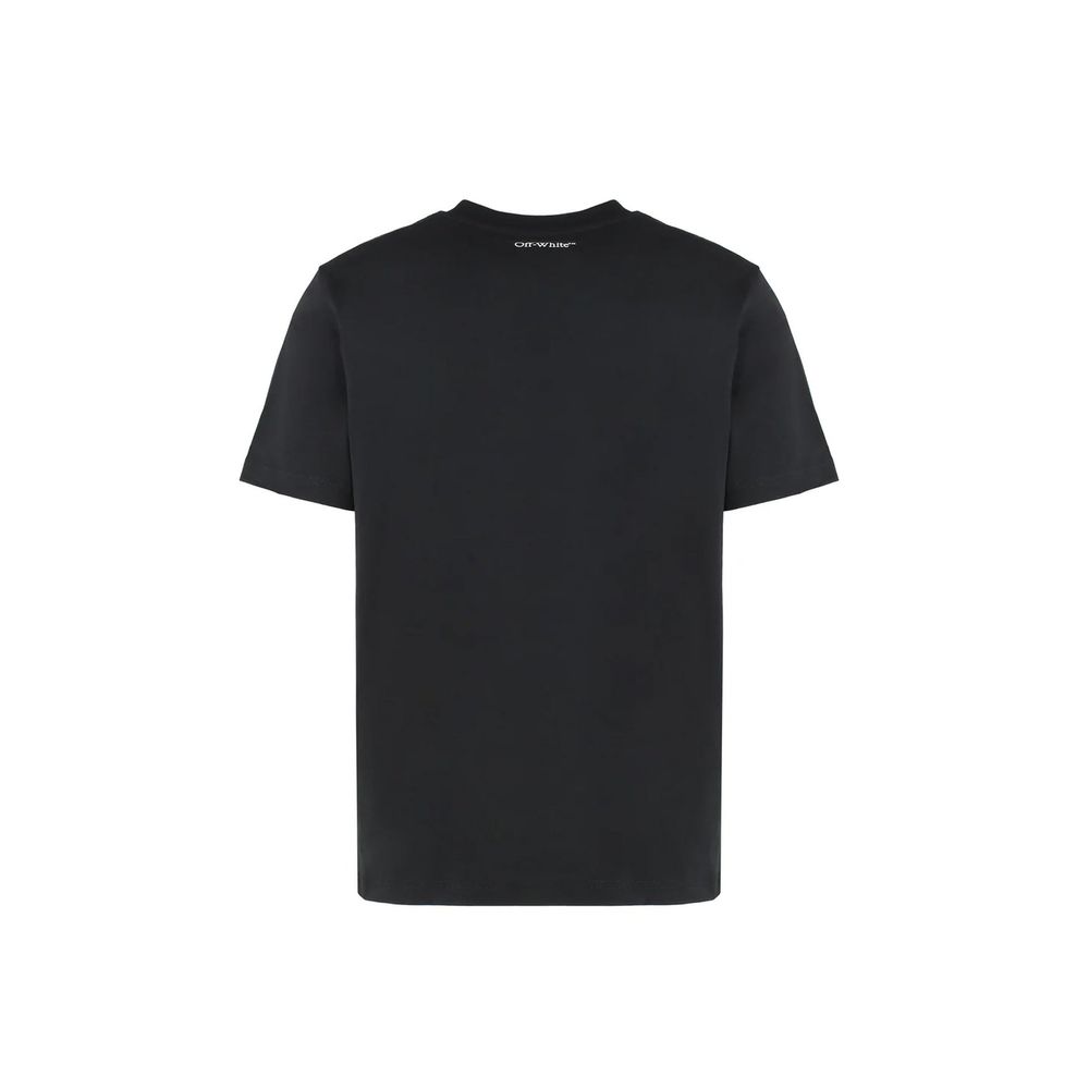 Off-White Schwarzes Baumwoll-T-Shirt