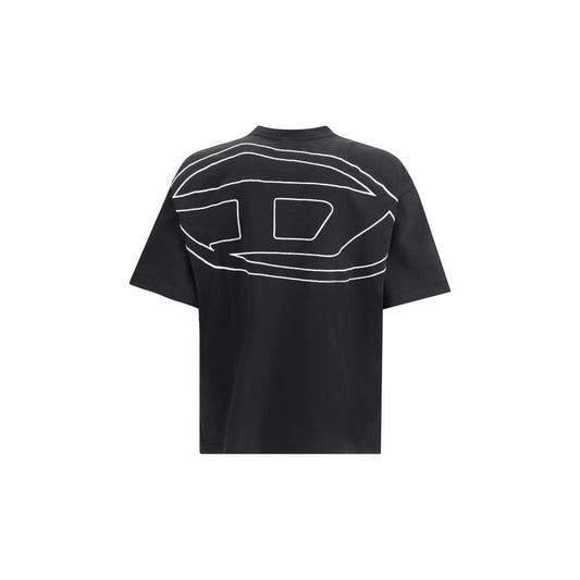 Diesel Baumwoll-T-Shirt in Schwarz