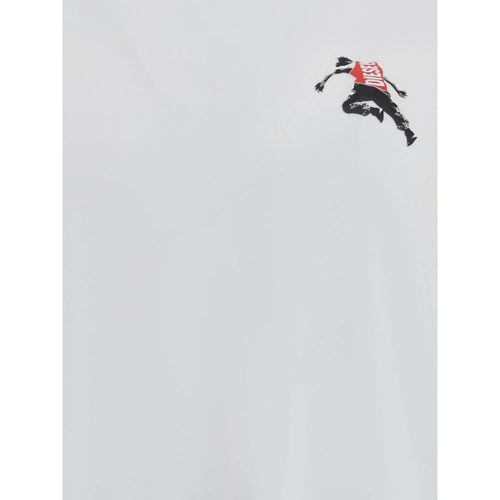 Diesel Weißes Baumwoll-T-Shirt