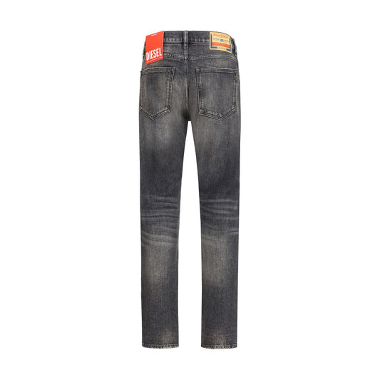 Diesel Graue Baumwoll-Jeans mit Relaxed Fit