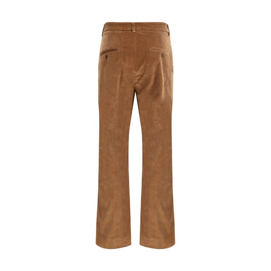 Max Mara Brown Cotton Casual Pants
