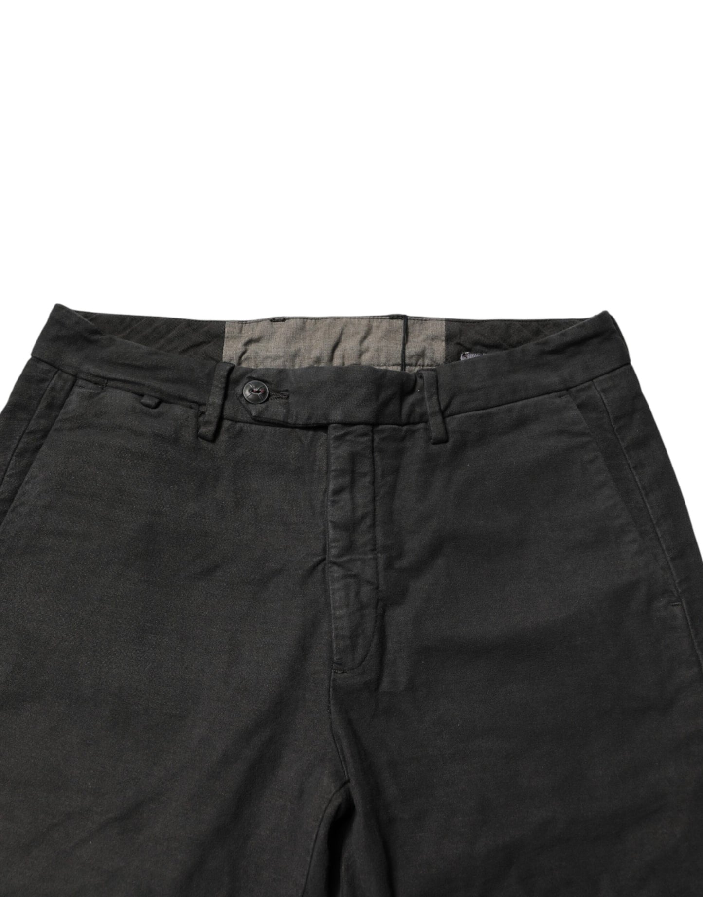 Maison Clochard Dark Gray Cotton Mid Waist Skinny Men Denim Jeans