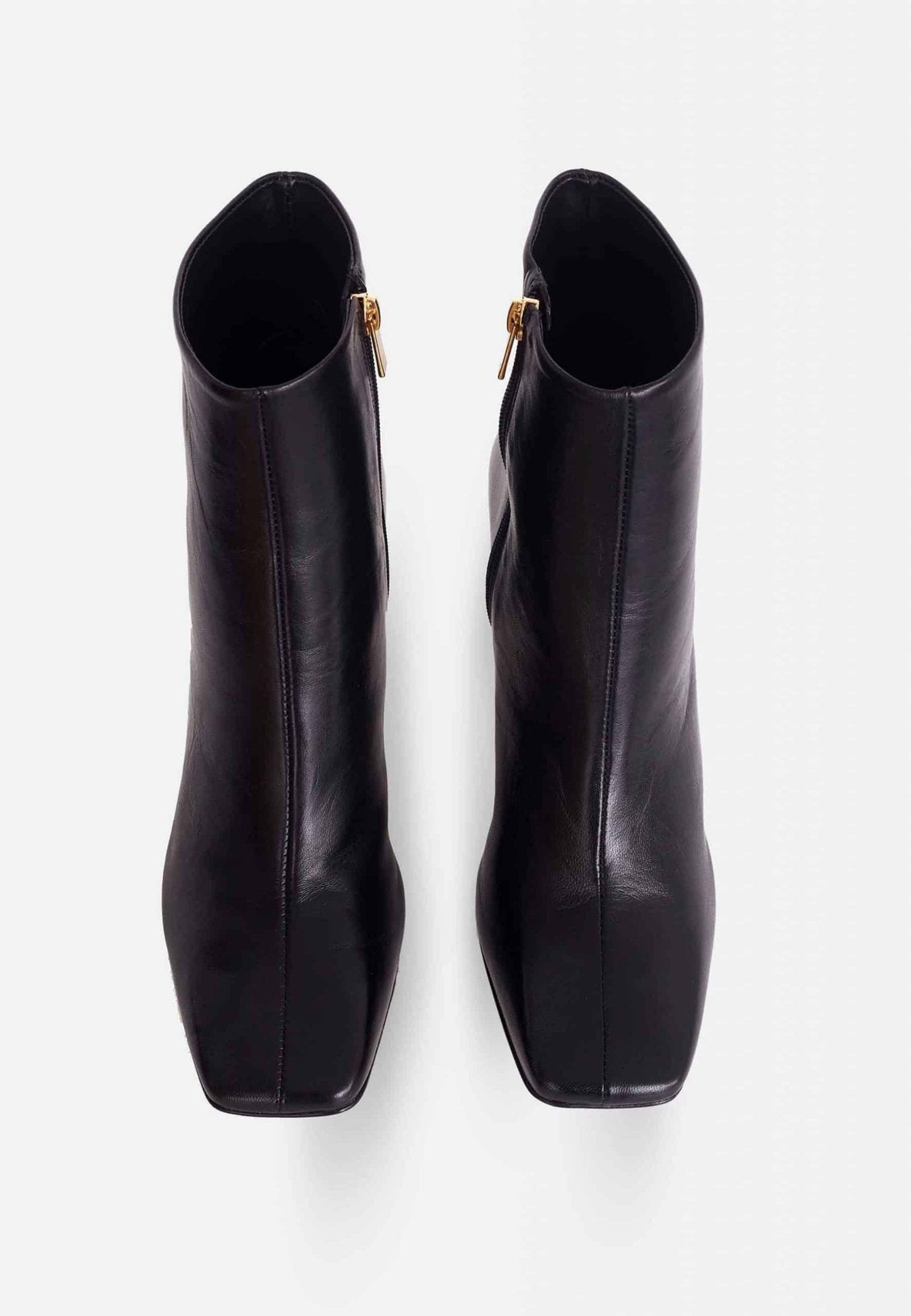 Mangará Atelier Black Goat Leather Senna Boots – 7.6 Cm Block Heel