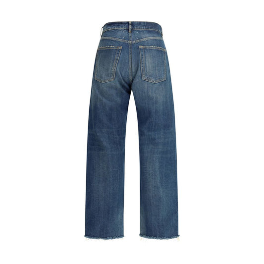 Margiela Blue Cotton Straight-Leg Jeans