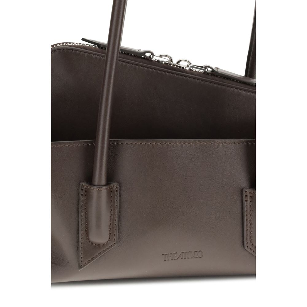 The Attico Brown Calf Leather Bos Taurus Shoulder Bag