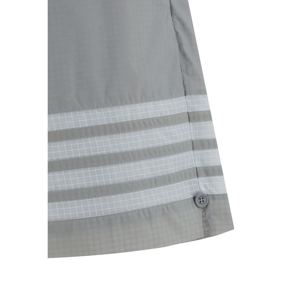 Thom Browne Gray Polyamide Bermuda Shorts