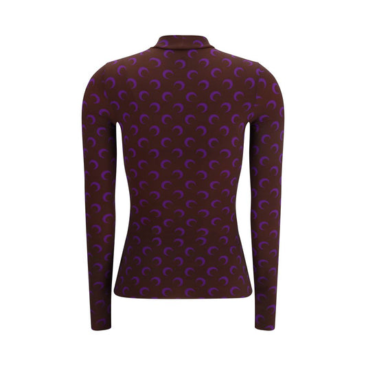 Marine Serre Brown Polyamide Top