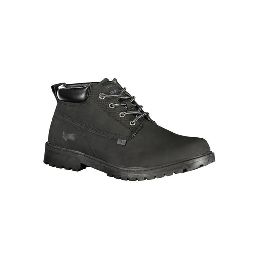 Gas Black Polyurethane Men Ankle Boot