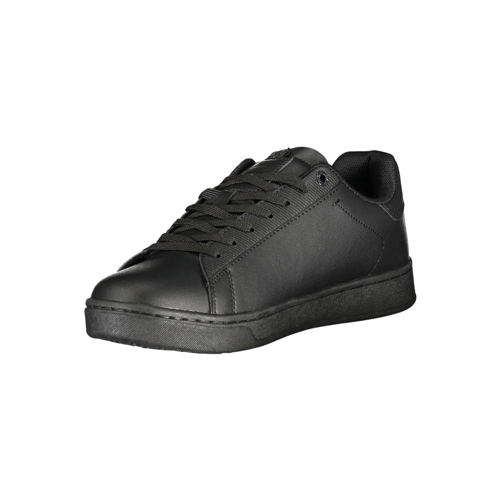 Gas Black Polyurethane Men Sneaker