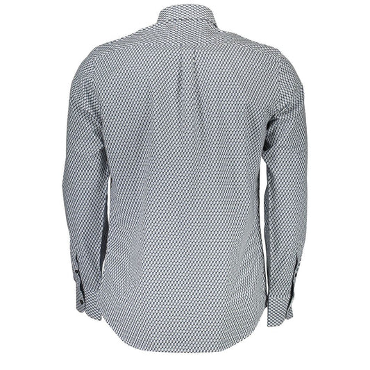 Harmont & Blaine Blue Cotton Pattern Shirt