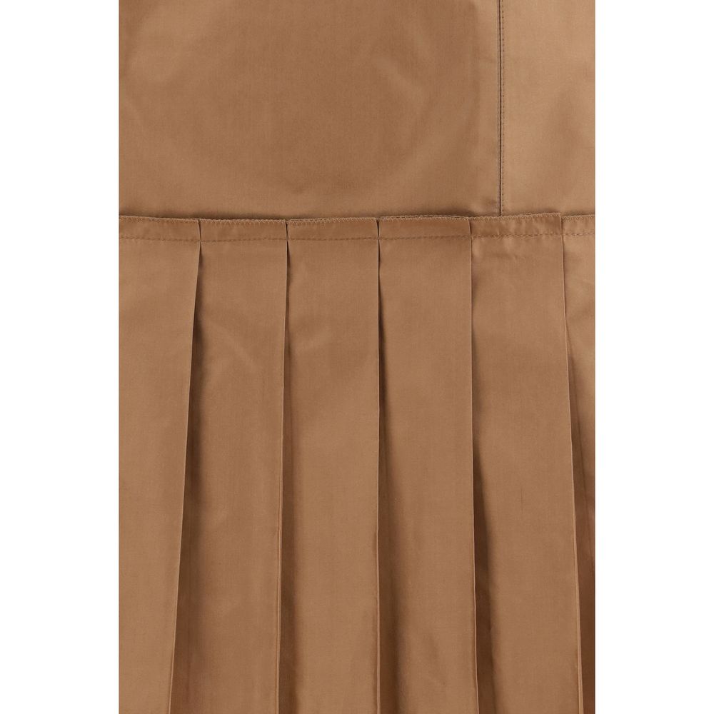Fendi Brown Silk Mini Skirt