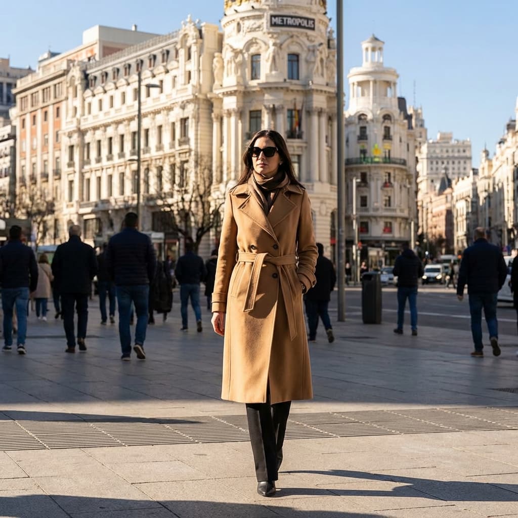 Wool Blend Trench Coat