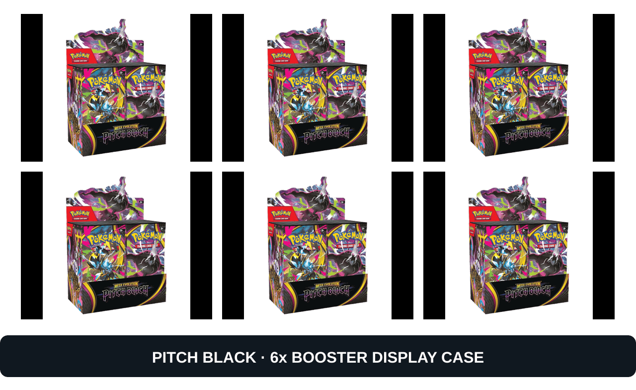 Pokemon TCG Mega Evolution Pitch Black Case 6x Booster Display PITCH-BLACK Englisch Factory Sealed OVP