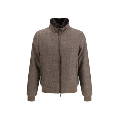 MooRER Brown Cashmere Bomber
