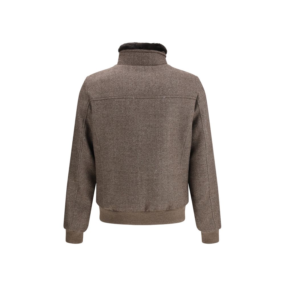 MooRER Brown Cashmere Bomber