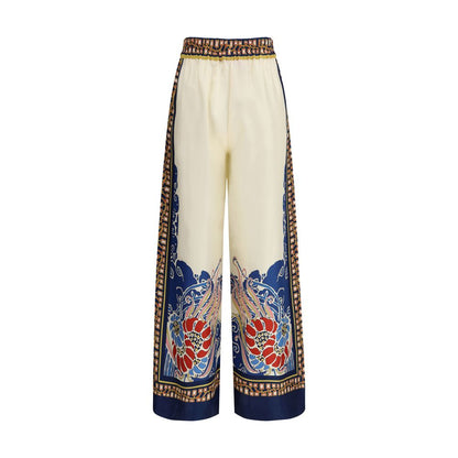 La Double J Multicolor Silk Casual Pants