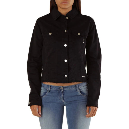 Met Black Cotton Denim Jacket