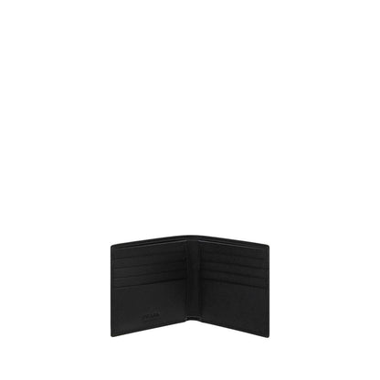 Prada Black Calf Leather Bos Taurus Wallet