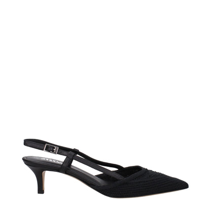 Isabel Marant Black Fabric Mid Heel Pumps