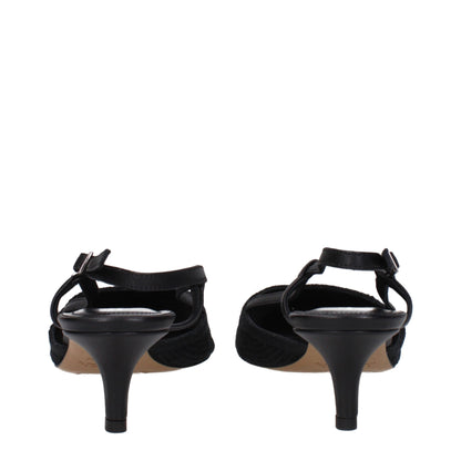Isabel Marant Black Fabric Mid Heel Pumps