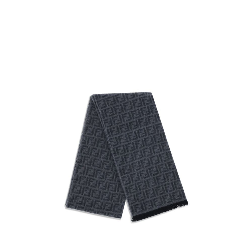 Fendi Bicolor Fleece Wool Scarf