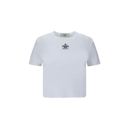 Fendi White Cotton T-Shirt