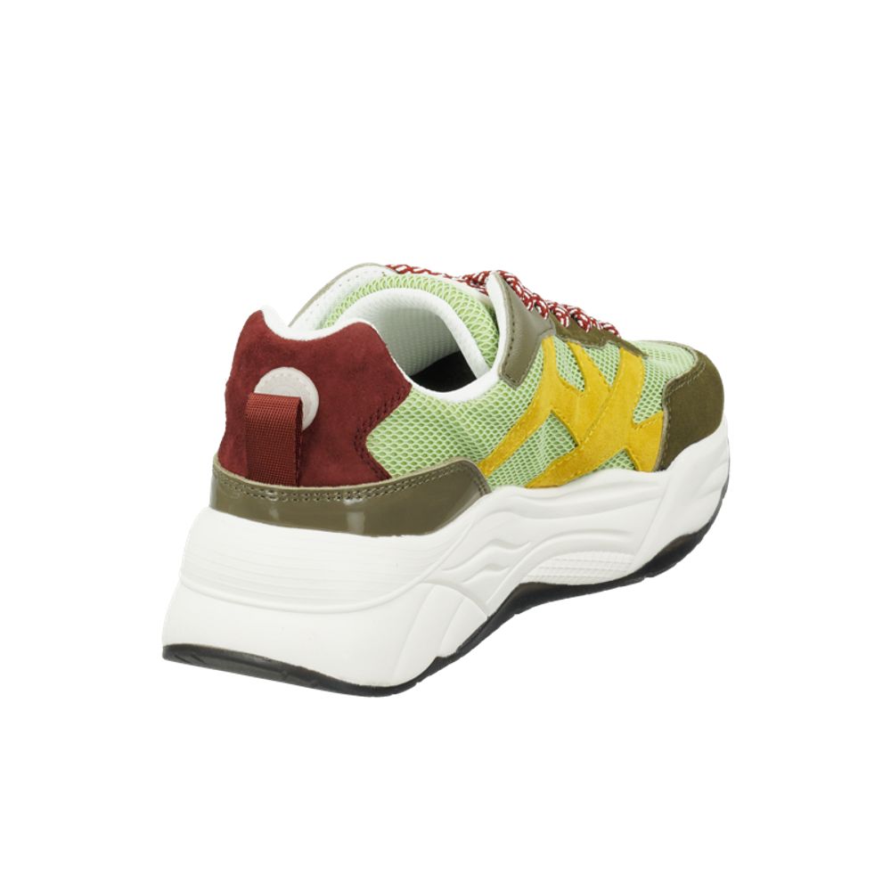 Scotch & Soda Green Goatskin Chunky Sneakers