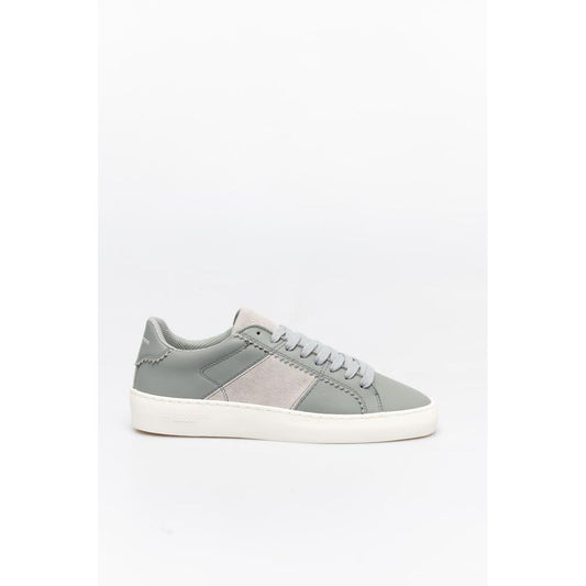 Scotch & Soda Gray Cowhide Low Top Sneakers