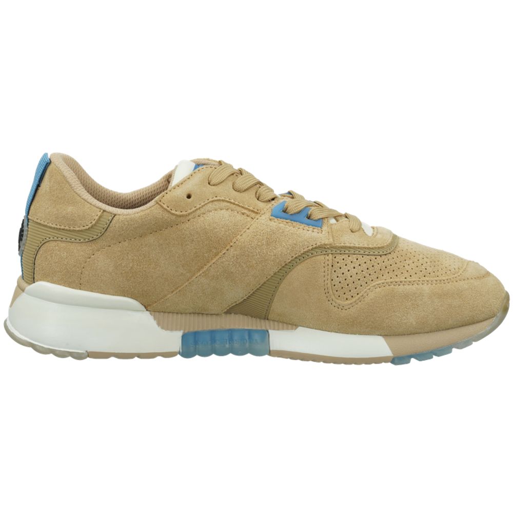 Scotch & Soda Beige Leather Low Top Sneakers