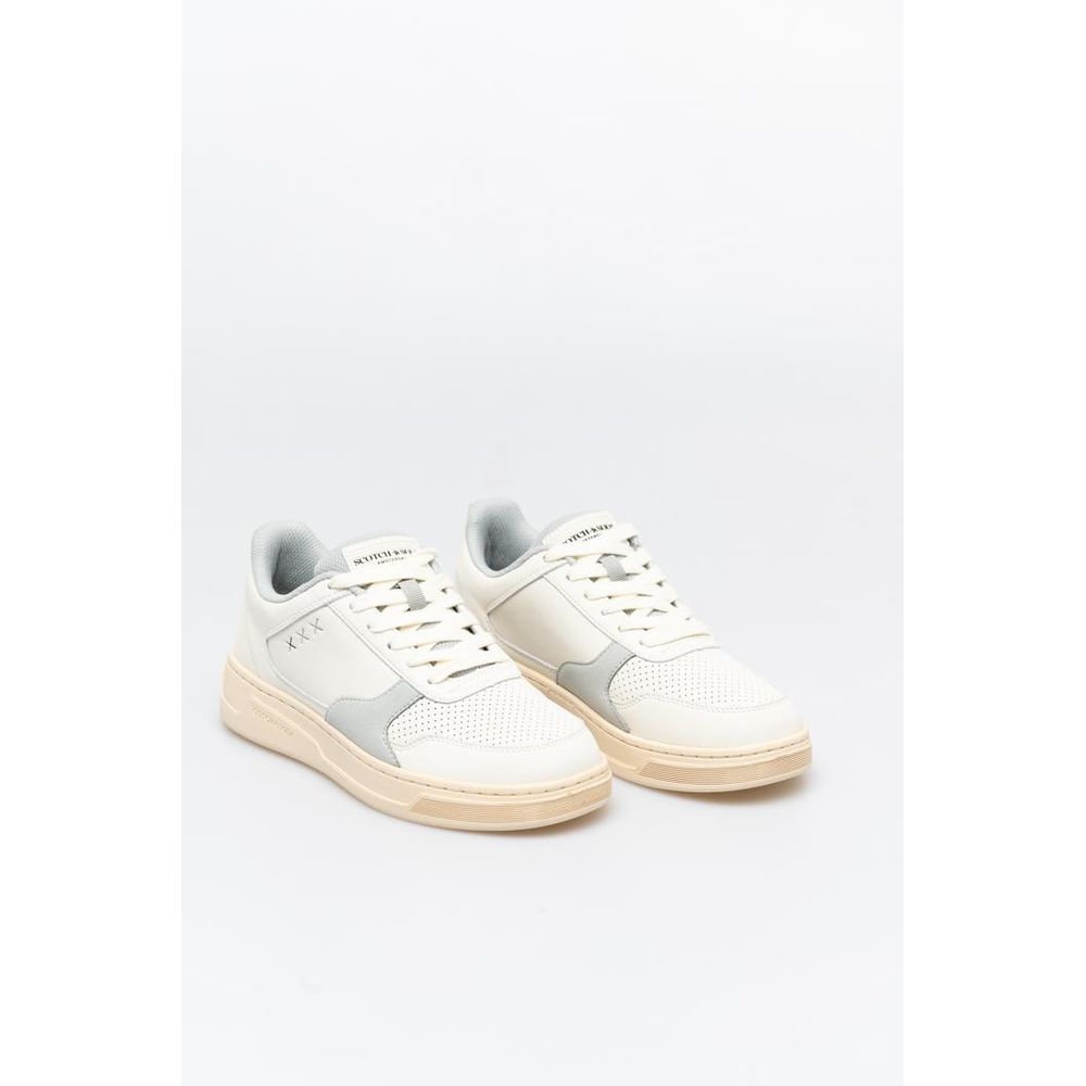 Scotch & Soda White And Low Top Sneakers