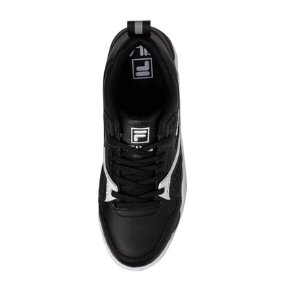 Fila Black And White Leather Low Top Sneakers
