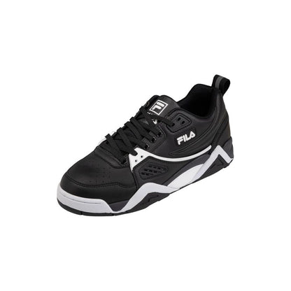 Fila Black And White Leather Low Top Sneakers