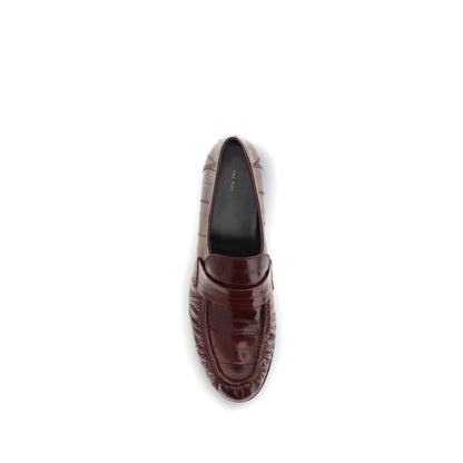 The Row Bordeaux Calf Leather Bos Taurus Slip-On Loafers