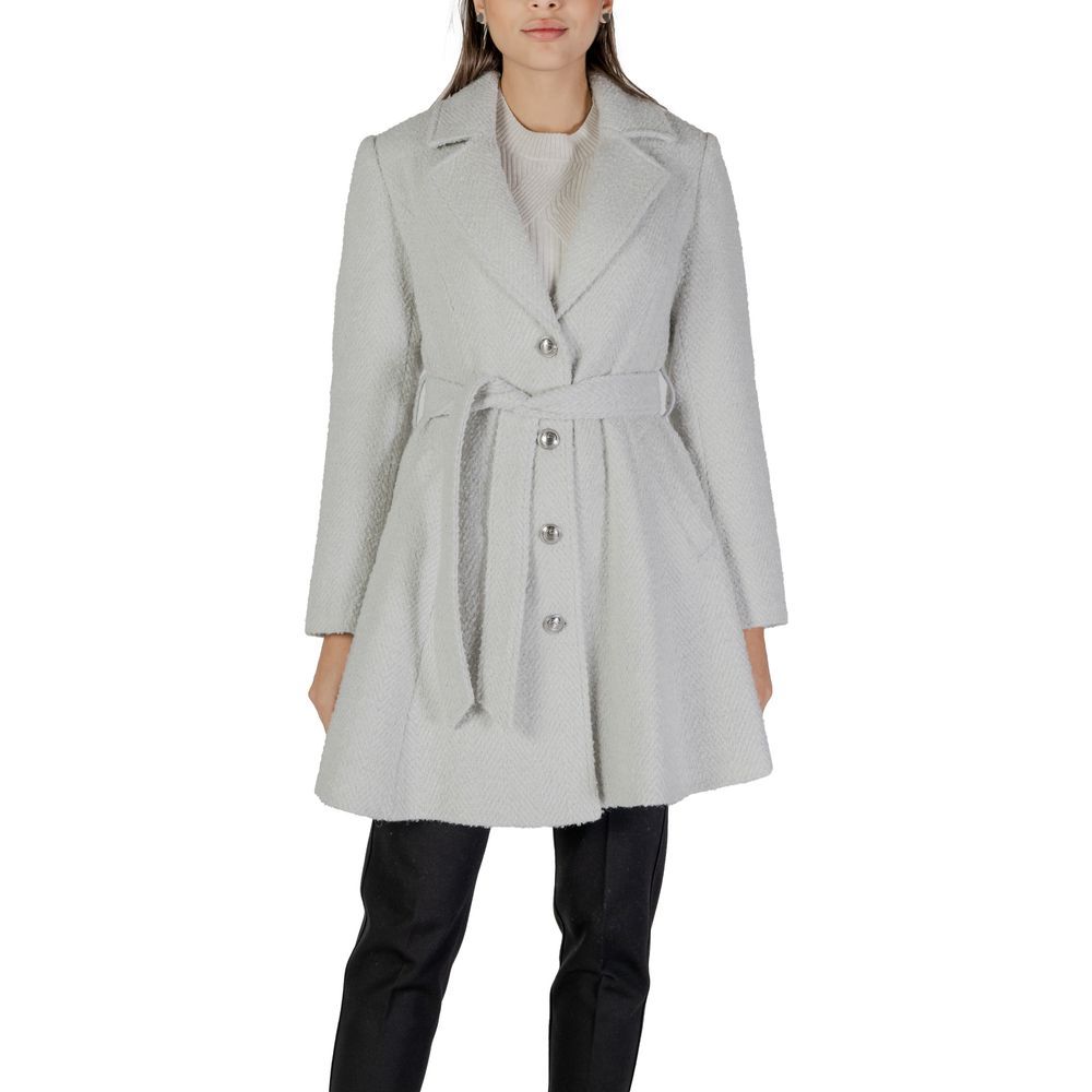 Guess Gray Polyester And Wool Coat