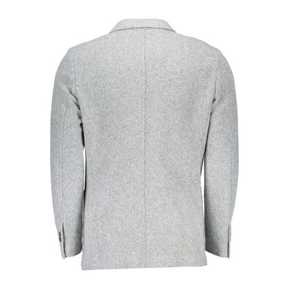 Gant Gray Polyester And Wool Blazer