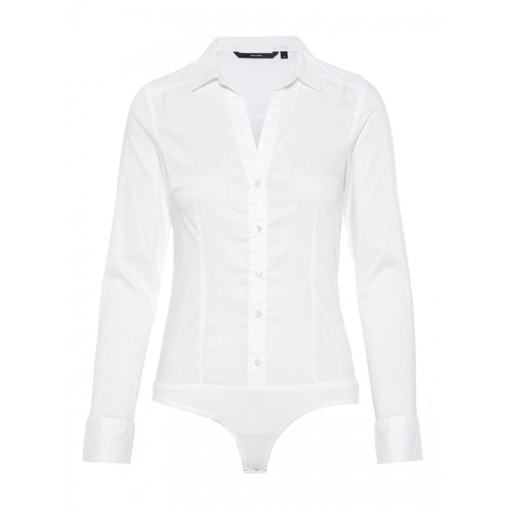 Vero Moda White Cotton Bodysuit