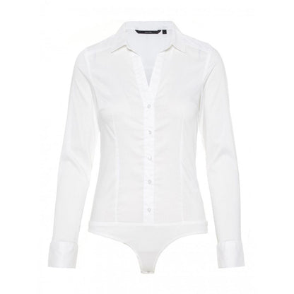 Vero Moda White Cotton Bodysuit