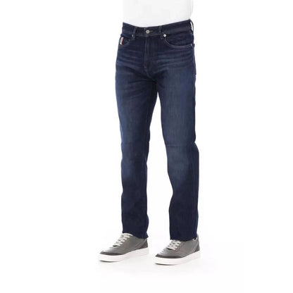 Baldinini Trend Blue Cotton Slim Fit Jeans