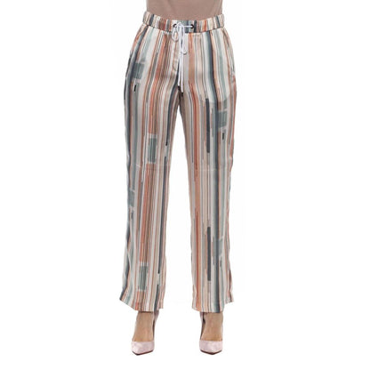 Peserico Multicolor Viscose Casual Pants