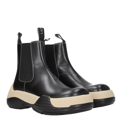 Lanvin Black Leather Ankle Boots