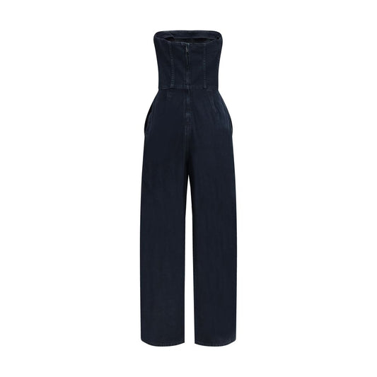 Agolde Blue Cotton Jumpsuit