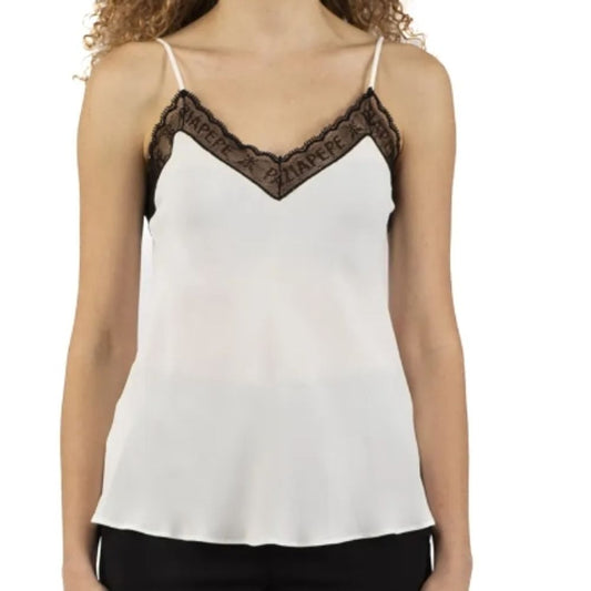 Patrizia Pepe White Viscose Tank Tops