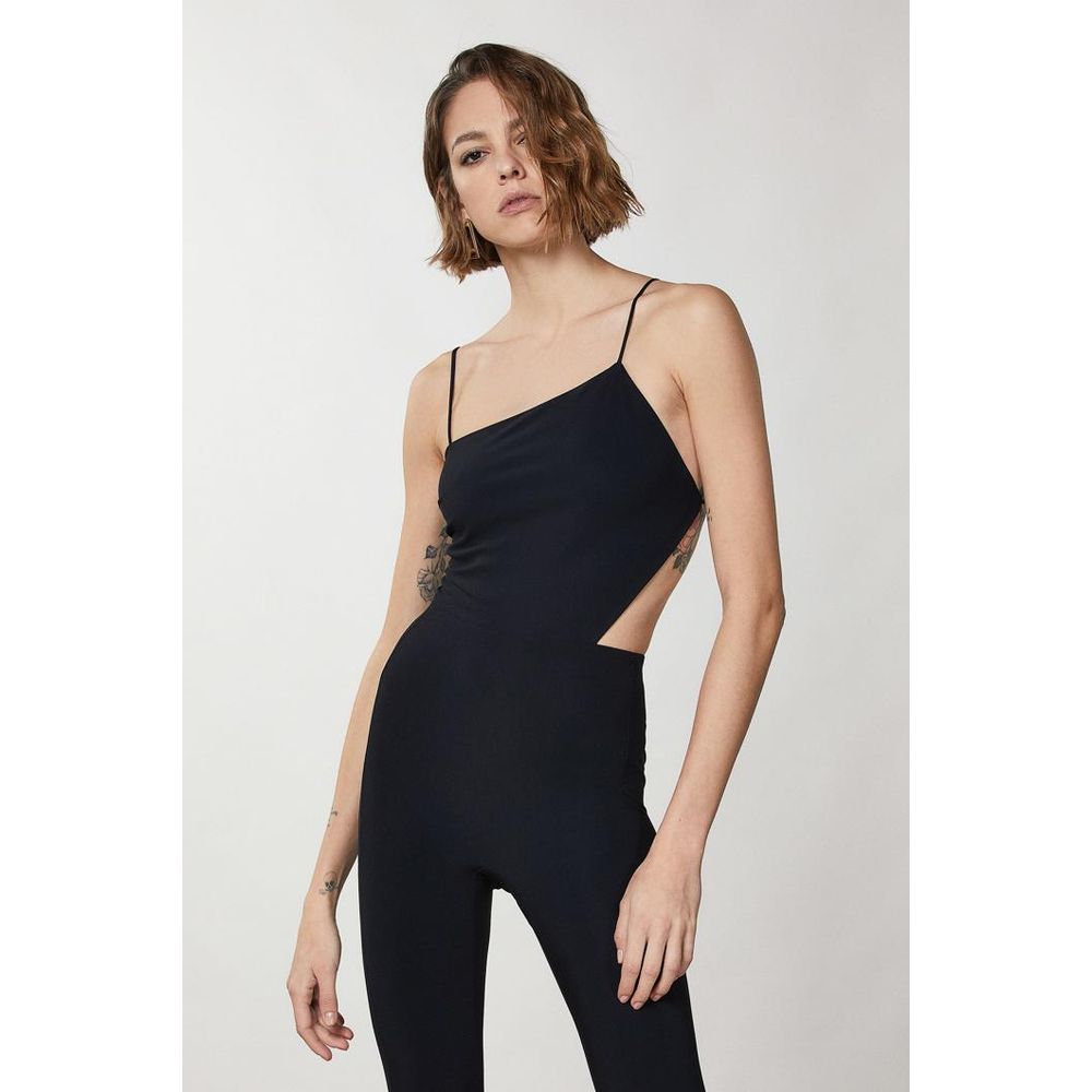 Patrizia Pepe Black Nylon Jumpsuit