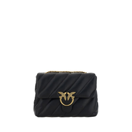 PINKO Black Leather Shoulder Bag