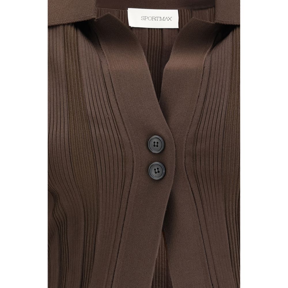 Max Mara Brown Viscose Cardigan