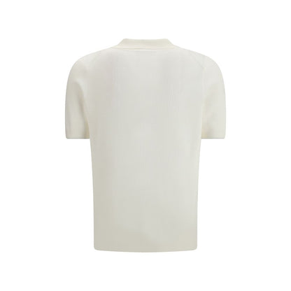 Brunello Cucinelli White Cotton Polo Shirt