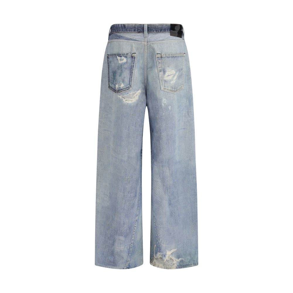 Our Legacy Blue Cotton Relaxed Fit Jeans