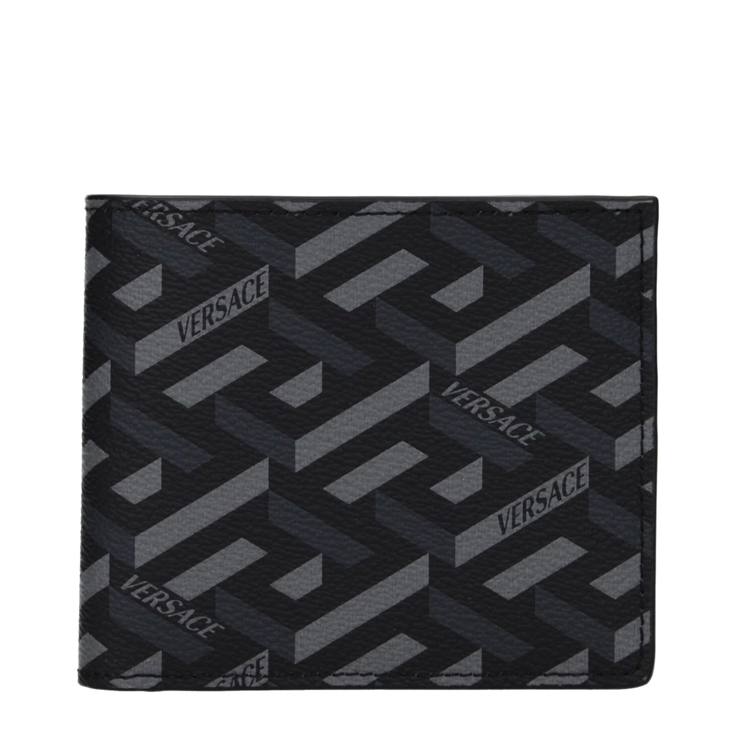 Versace Black Fabric Wallet