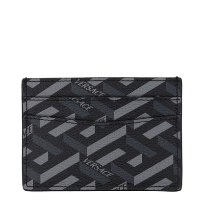 Versace Black Fabric Cardholder